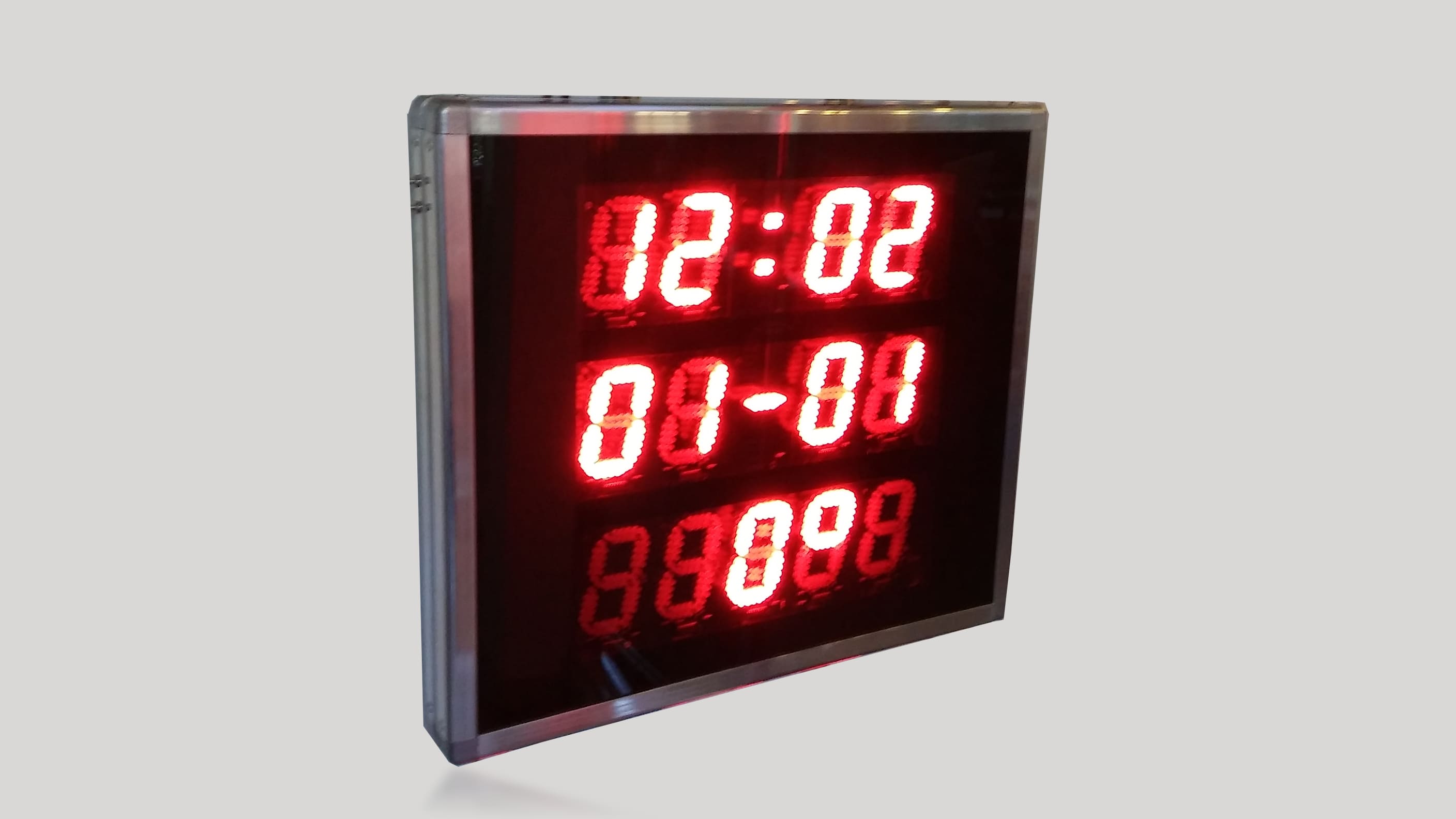Indicadores LED de Fecha, Hora y Temperatura
